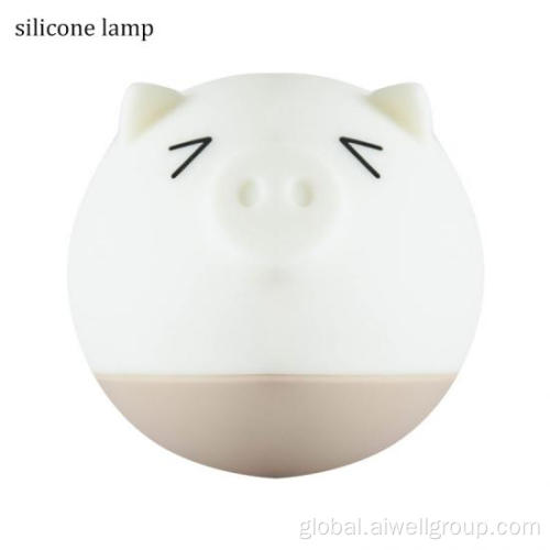 Silicone Babies Lamp Cute Pig Cartoon Baby Silicone Night Lamp Manufactory